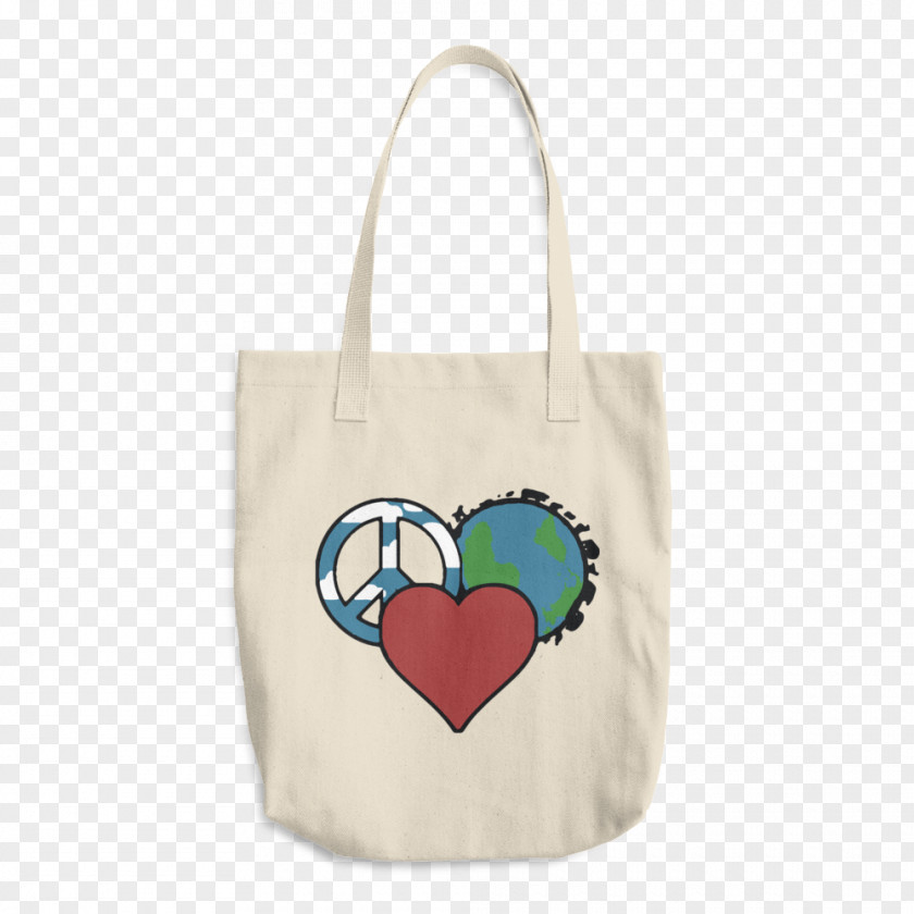 Peace And Love Tote Bag T-shirt Handbag Zipper PNG