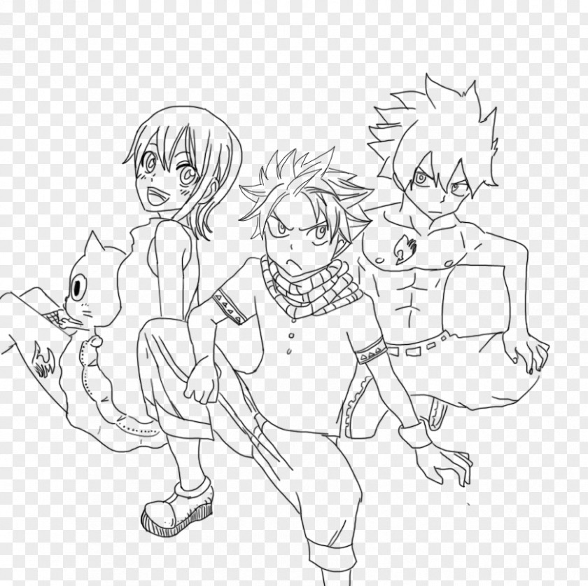 Fairy Tail Gray And Natsu Homo Sapiens Finger Line Art Human Behavior Sketch PNG