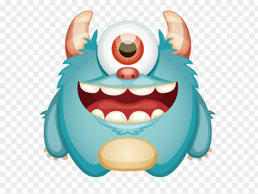 Fashion Design Cartoon Blue Monster Shutterstock Smile PNG