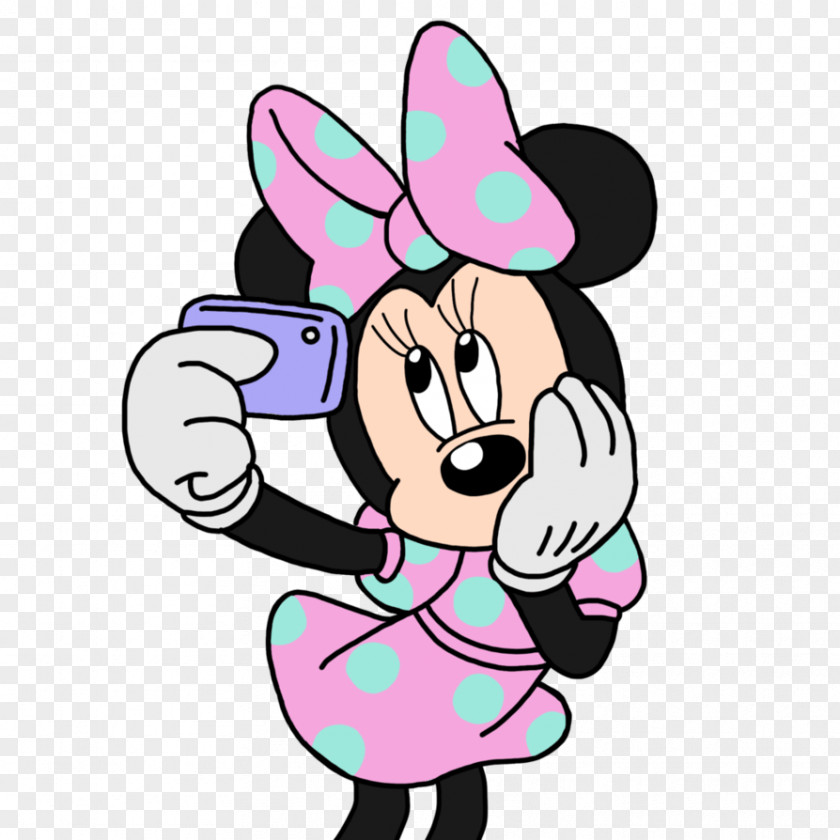 Selfie Minnie Mouse Mickey Cartoon Clip Art PNG