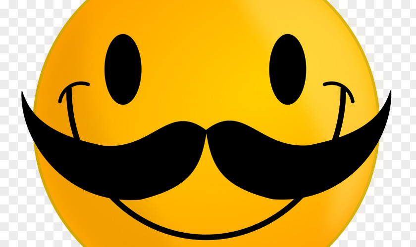 Smiley Handlebar Moustache Emoticon Clip Art PNG