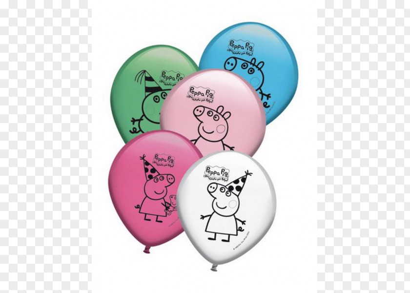Year End Summary Decoration Toy Balloon Party George Pig Birthday Paper PNG