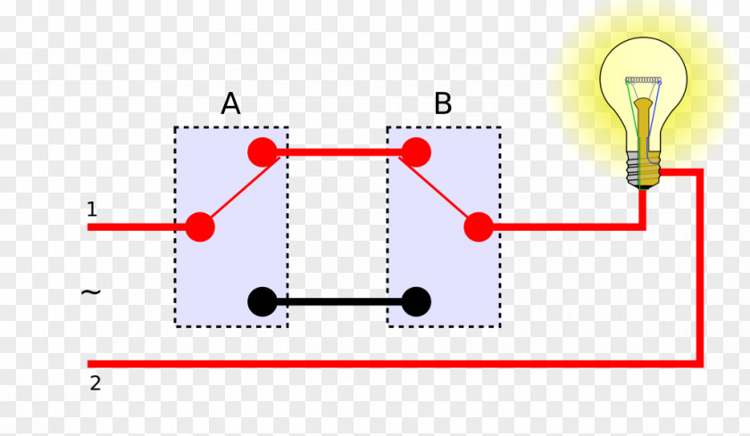 Bulb Multiway Switching Electrical Switches Wiring Diagram Latching Relay Light PNG