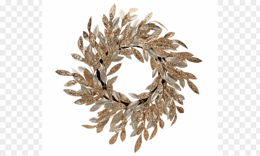 Champagne Sparkling Wine Wreath Christmas Garland PNG