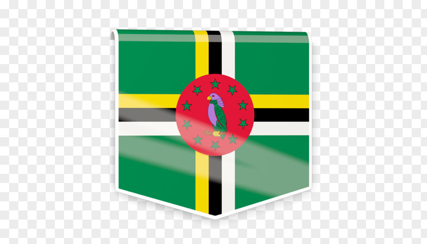 Flag Label Green Of Dominica PNG