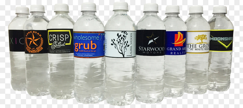 Mineral Water Label Bottled Plastic Bottle PNG
