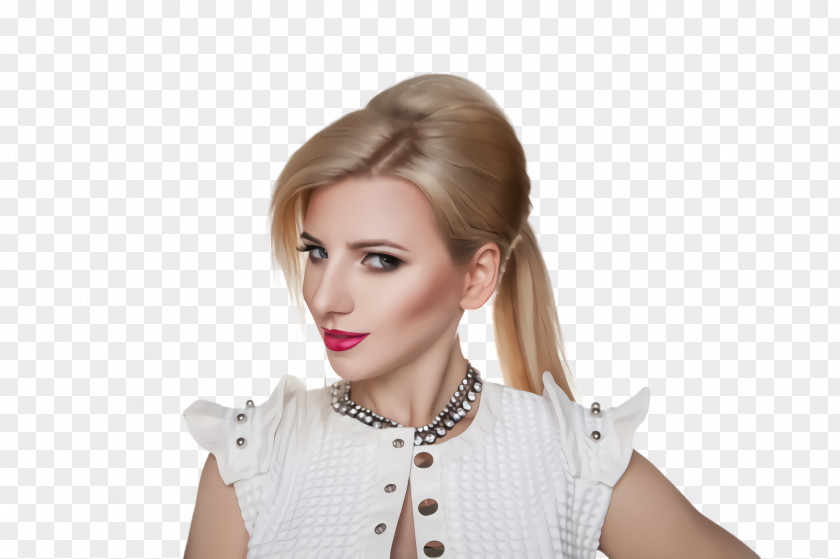 Neck Forehead Hair Face Blond Hairstyle Lip PNG