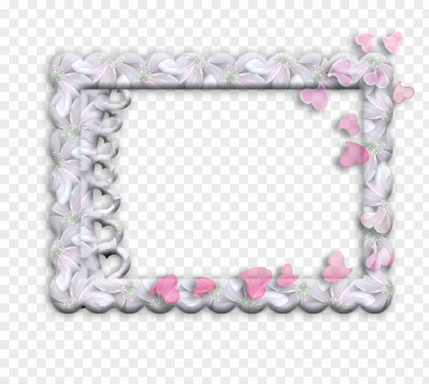 Romantic Pink Frame Material Picture PNG
