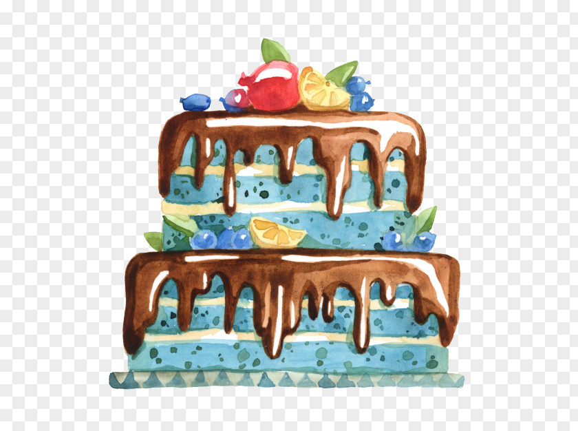 Chocolate Cake Sugar Paste Cartoon Birthday PNG