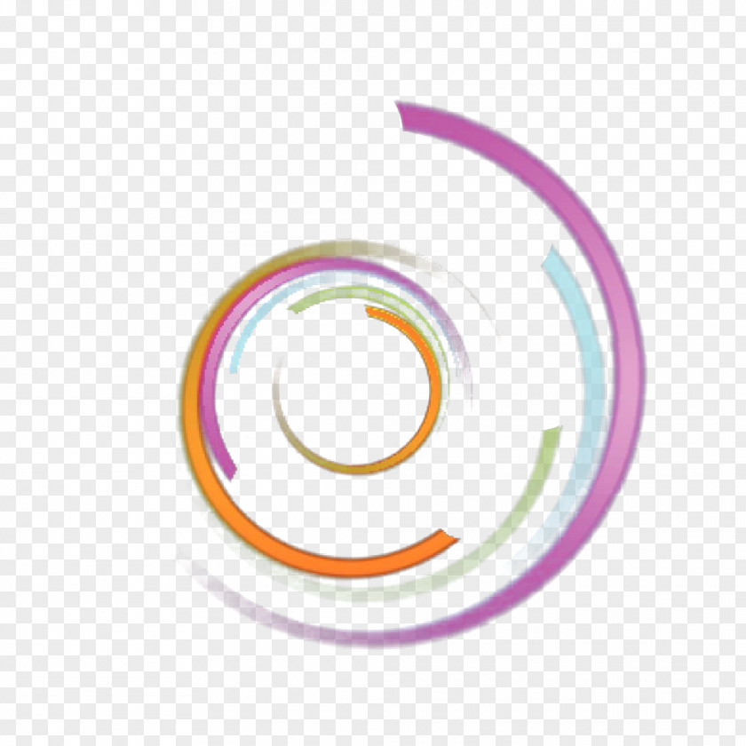Color Swirl Light Number Circle PNG