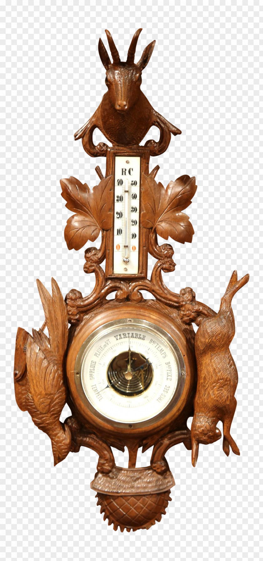 Barometer Clock Furniture Antique Chairish Black Forest PNG