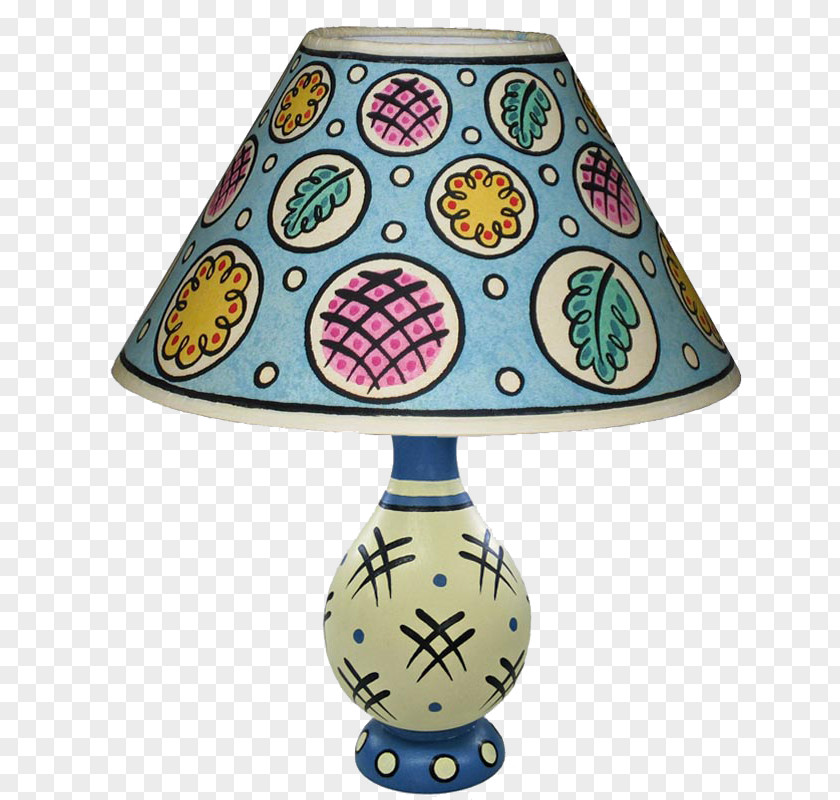 Hand-painted Illustrations Material Lamp Shades Vase Lighting Electric Light PNG
