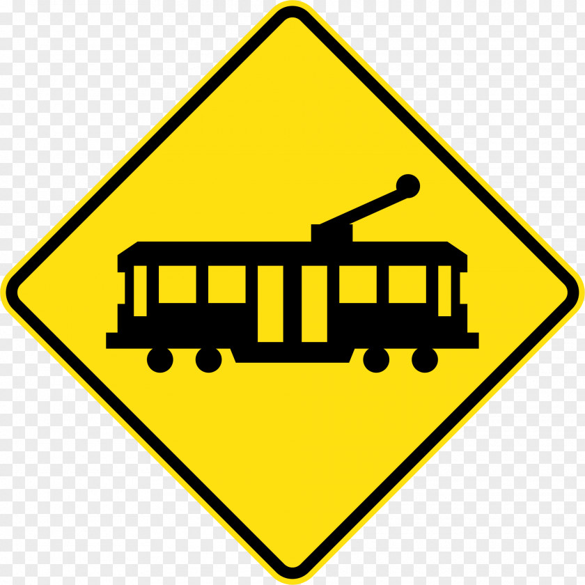 Road Sign Bus Tram Stop Traffic Warning PNG
