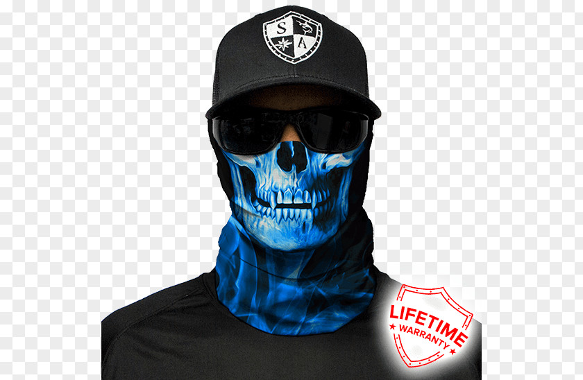 Skull Face Shield Kerchief Neck Gaiter PNG