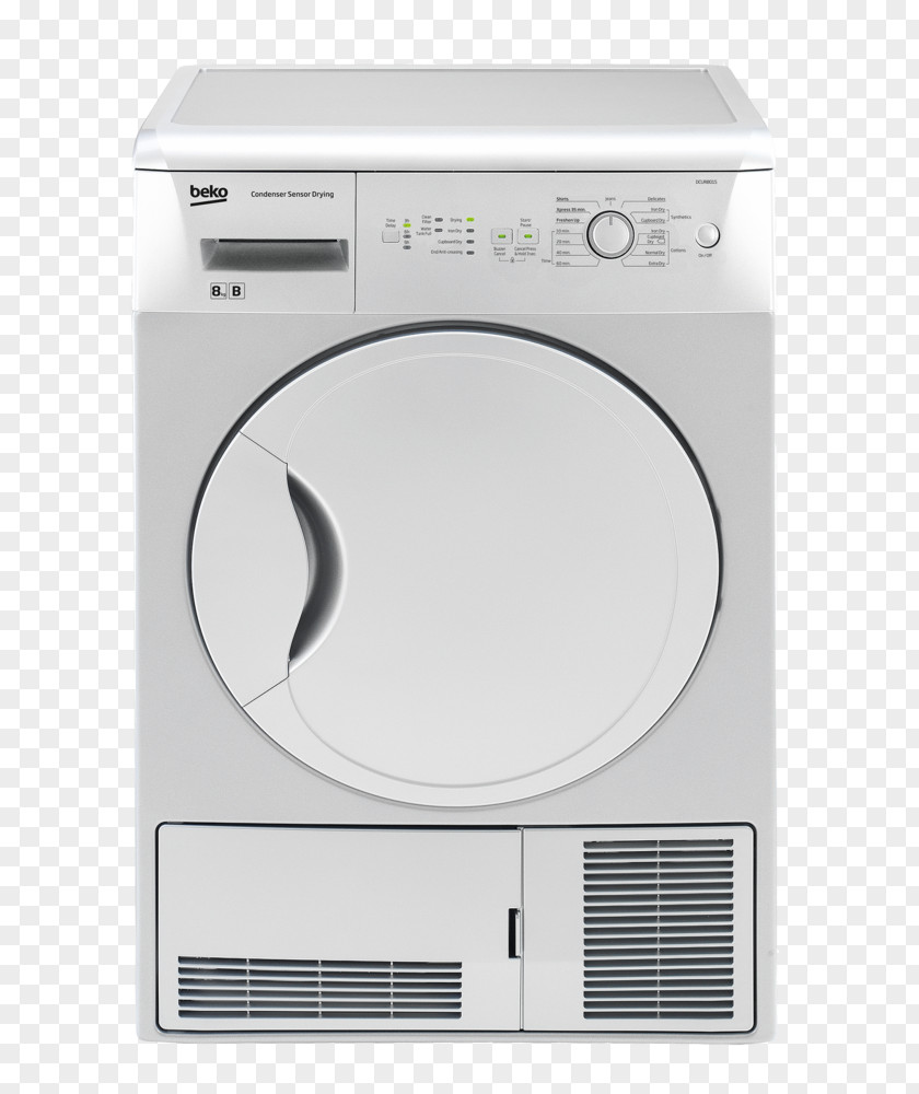 Tumble Dryer Clothes Beko DCUR801 DC 7230 Condenser PNG