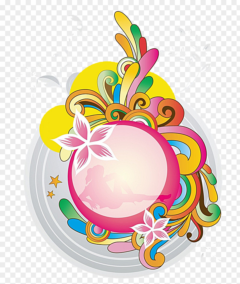 Fresh Floral Background Motif Adobe Illustrator PNG