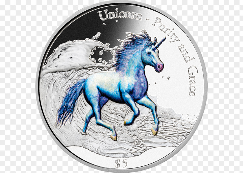 2nd Rank 3d Number Unicorn Silver Coin Horse Legendary Creature PNG