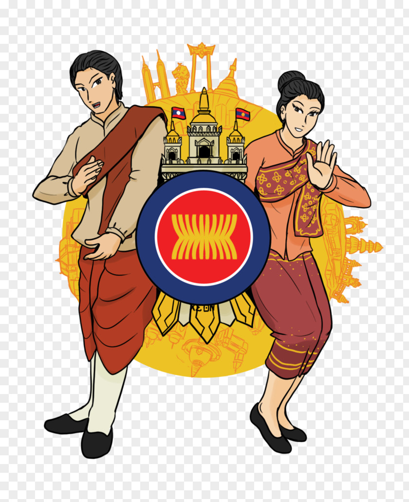 ASEAN Laos Cartoon Caricature Lao People Clip Art PNG