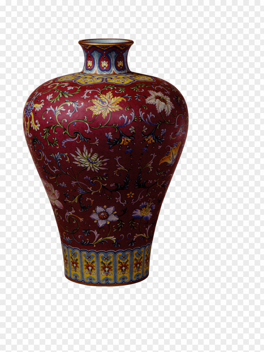 Chinese Ceramic Bottle China Porcelain Vase Art PNG