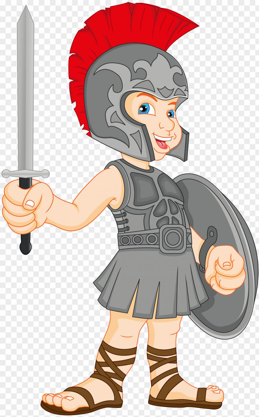 Cute Roman Warrior Image Of The Vector Material Gladiator Royalty-free Clip Art PNG