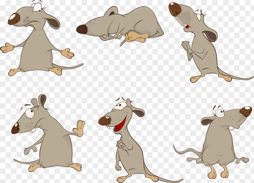 Vector Cartoon Mouse Brown Rat Rodent PNG