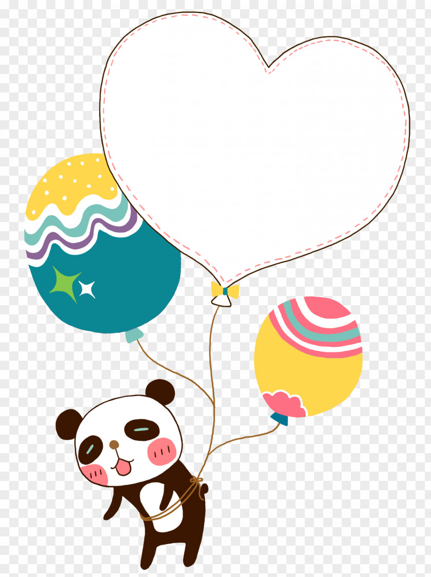 Adorn Bubble Giant Panda Cartoon Drawing Image PNG