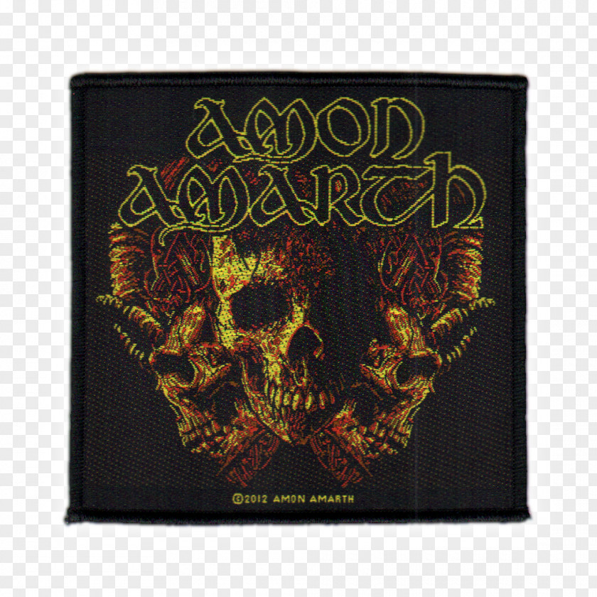 Amon Amarth Loki Embroidered Patch Skull Font PNG