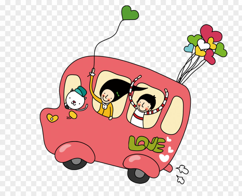 Children Cars And Balloons Cartoon Animation Illustration PNG