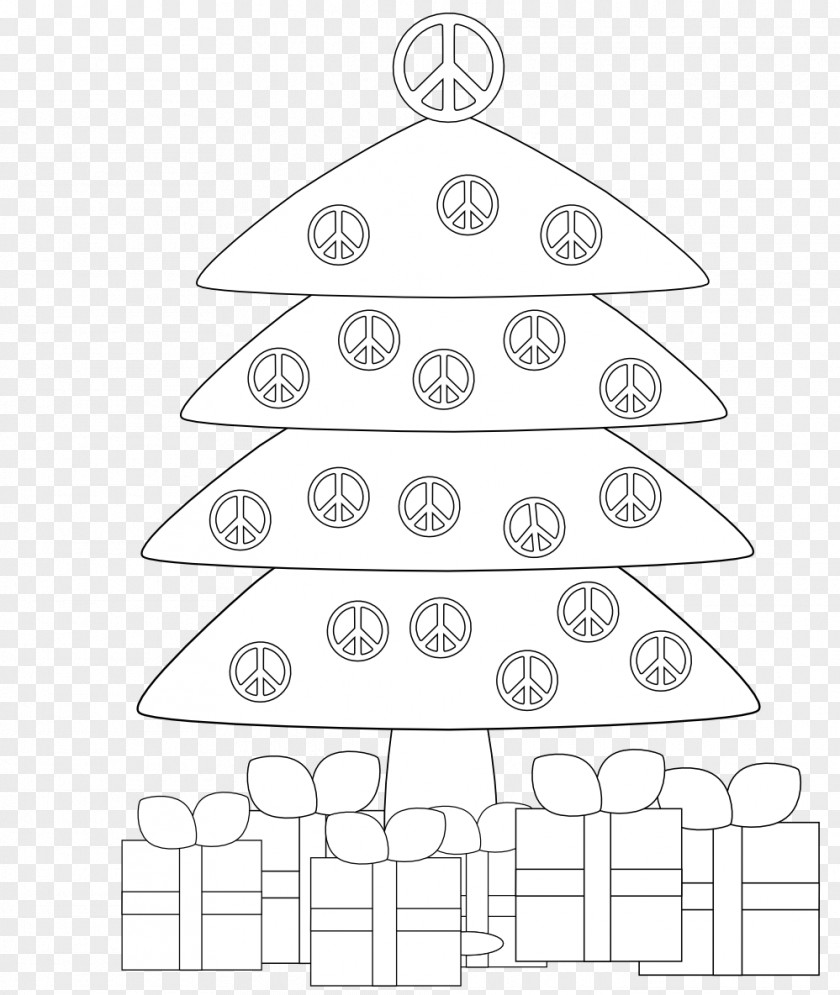 Christmas Tree Line Art Point Angle PNG