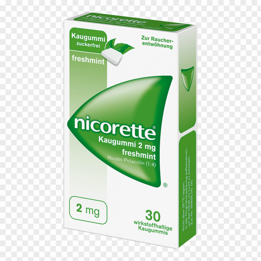 Fresh Mint Chewing Gum Brand Nicorette PNG