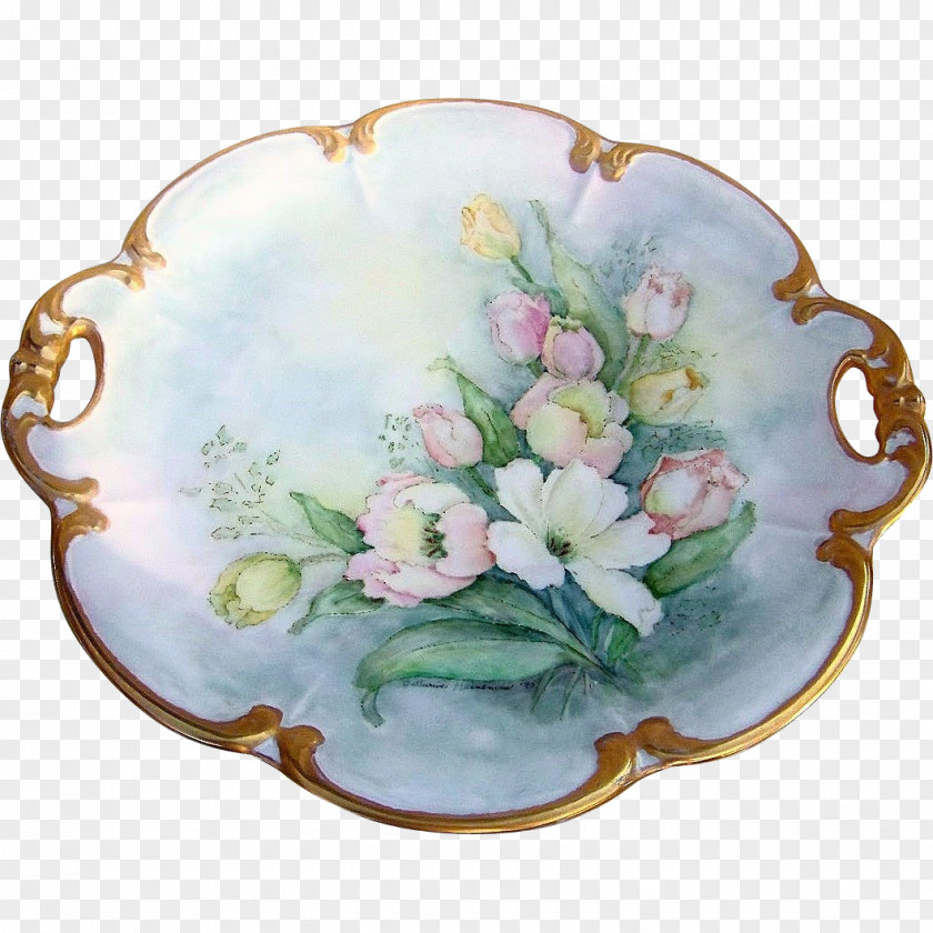 Plate Floral Design Saucer Porcelain Tableware PNG