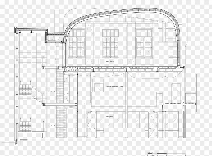 Design Architecture Technical Drawing Floor Plan Dance Studio PNG