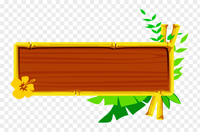 Rectangle Yellow Hawaii Flower PNG