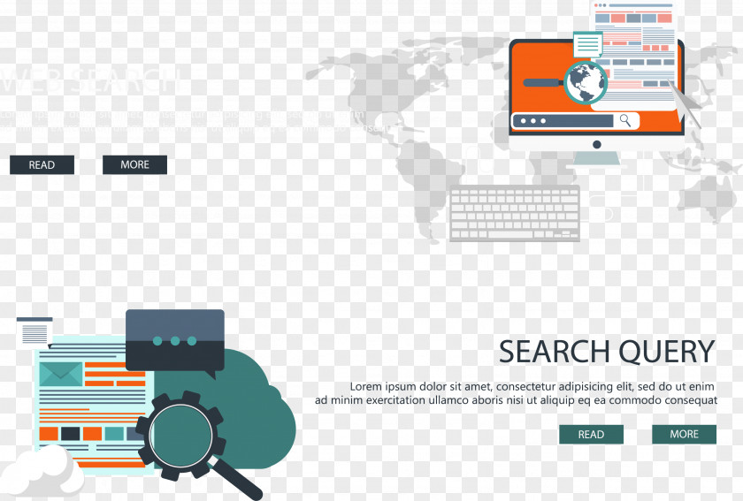 Vector Hand-painted Flat Search Web Development Page Graphic Design Computer File PNG