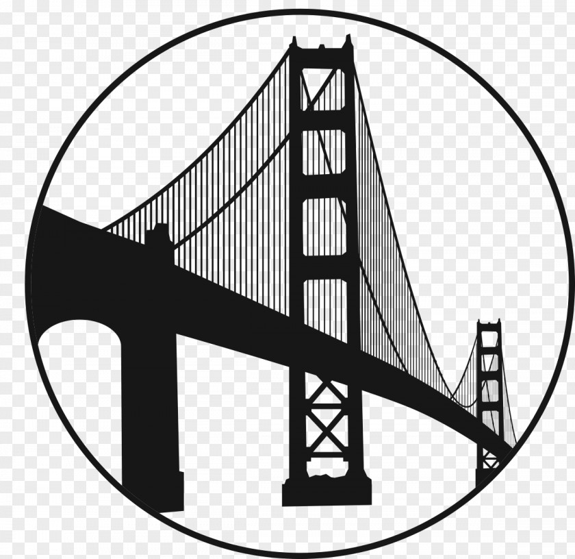 Bridge Golden Gate Illustration Vector Graphics Clip Art Image PNG