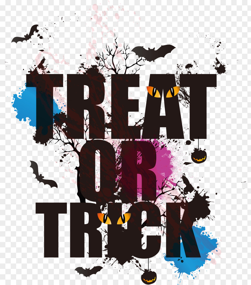 Creative Halloween Poster Vector Holiday PNG