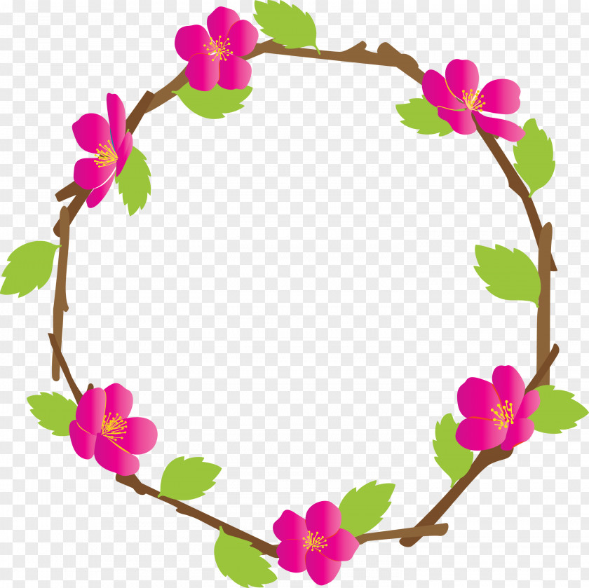 Floral Frame Flower Spring PNG