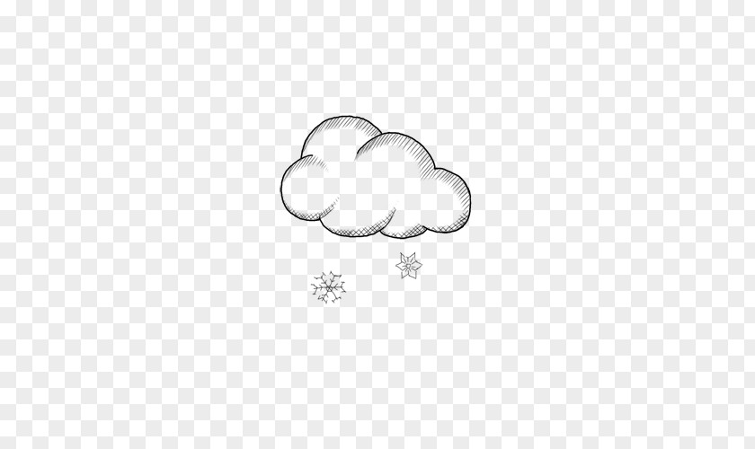 Hand-painted Weather Group Snow Cloud PNG