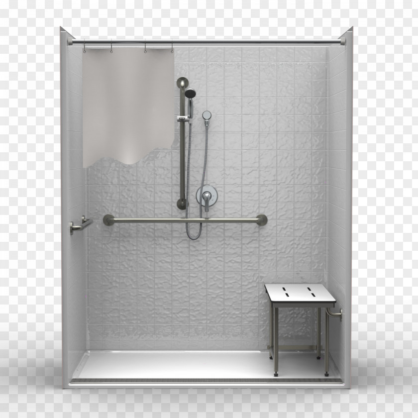 Shower Stall 60 Inches Bathroom Baths Door Faucet Handles & Controls PNG