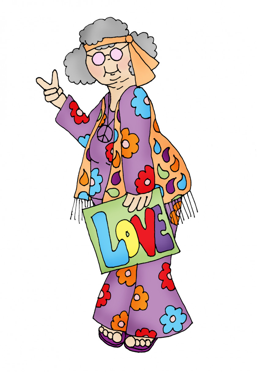Hippie National Grandparents Day Drawing Clip Art PNG