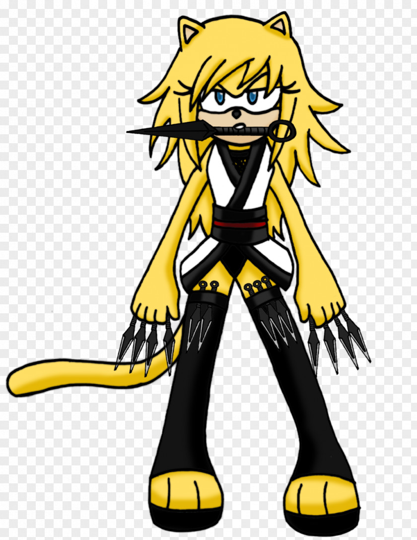Ninja Catgirl Cartoon Character Clip Art PNG