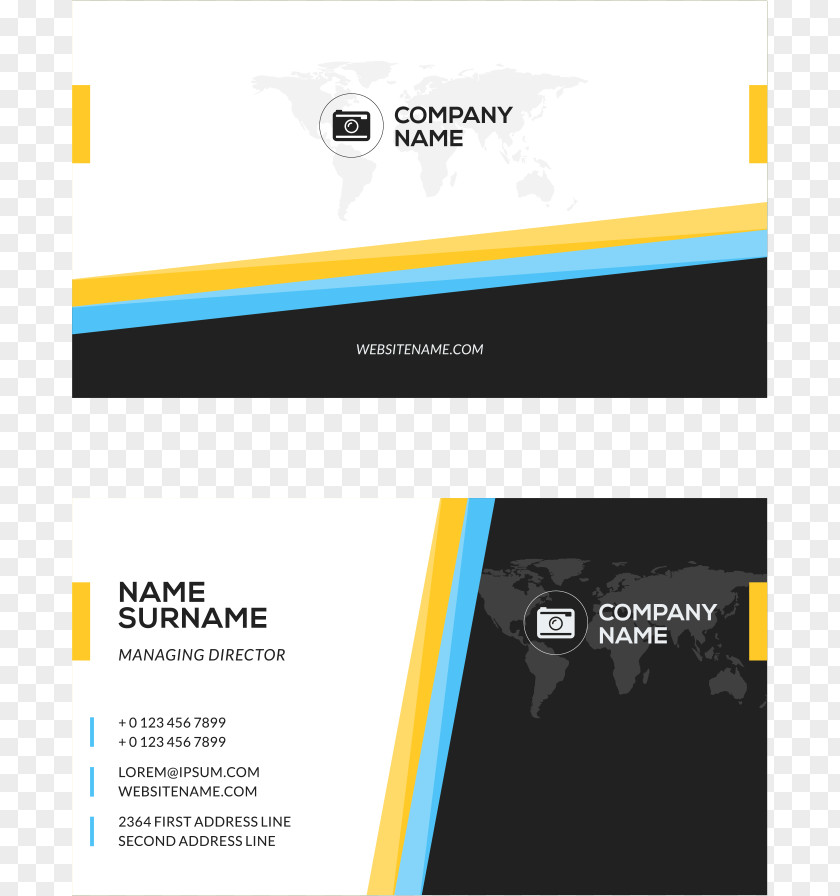 Vector World Map Business Card Visiting Logo PNG