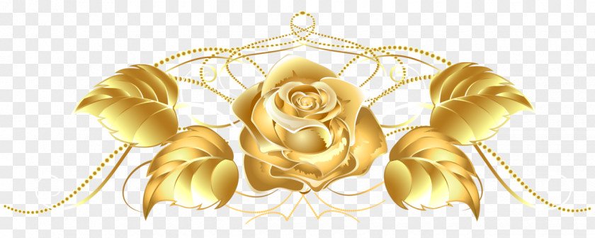 Gold Flower Rose Desktop Wallpaper Clip Art PNG