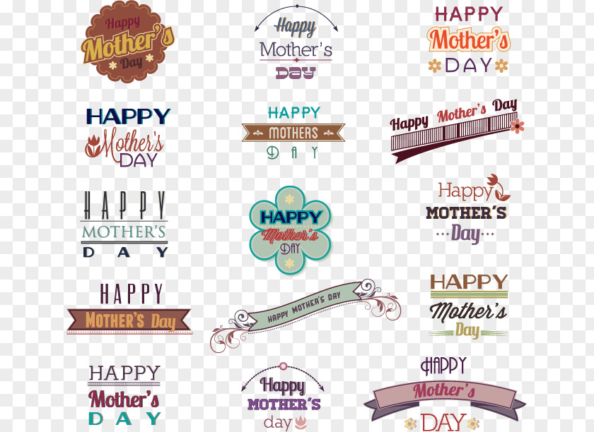 Happy Mother's Day Image Vector Birthday Greeting Card PNG