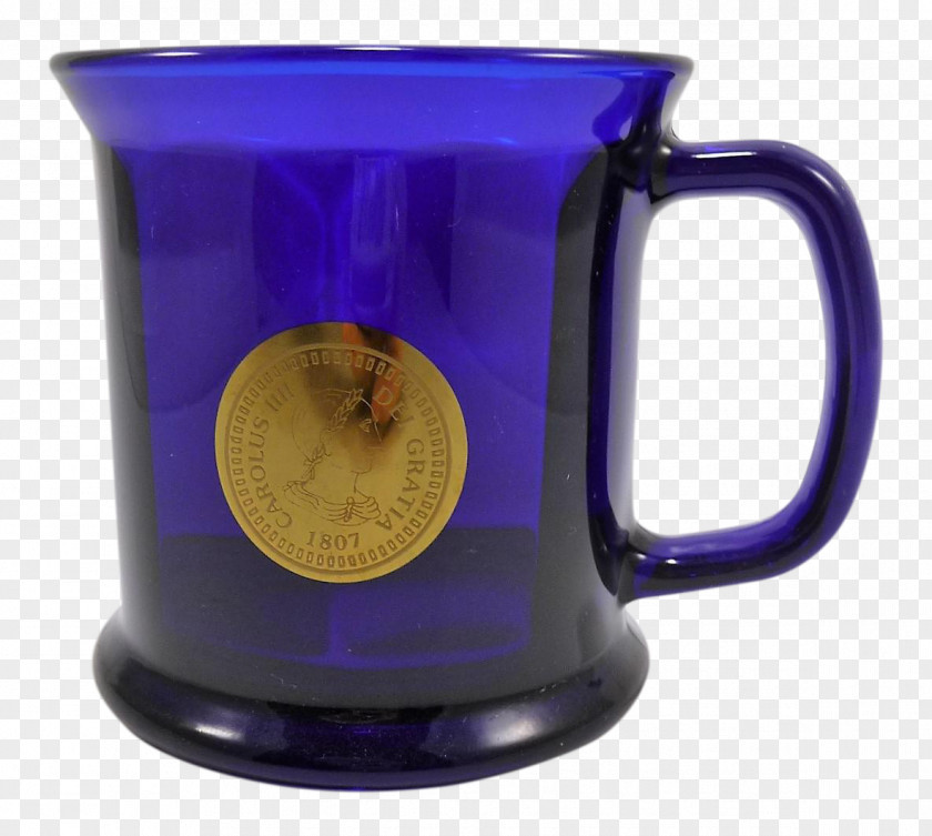 Mug M Glass Cobalt Blue Cup PNG