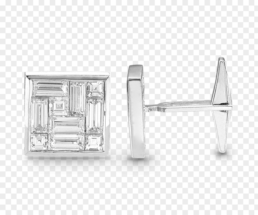 Silver Cufflink Baguette PNG