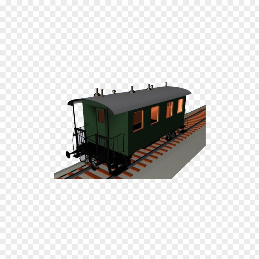 3D Car Train Railroad Computer Graphics Modeling PNG