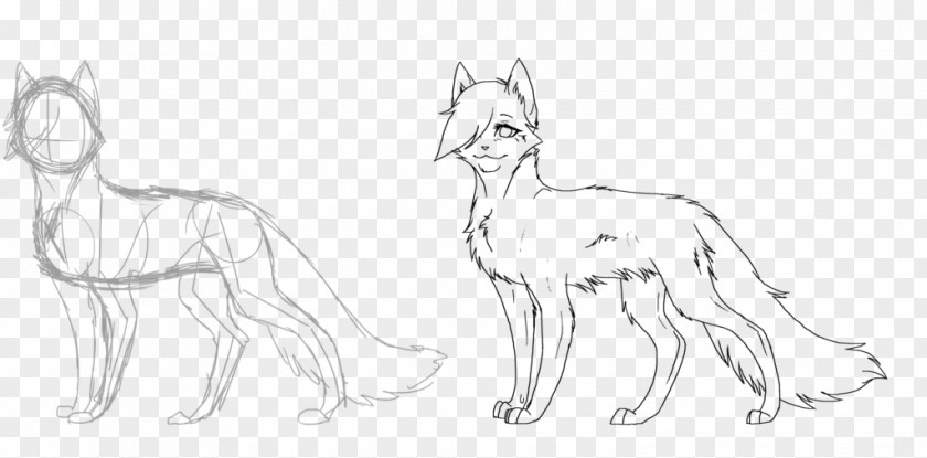 Blue Wolf Head Cat Line Art Drawing Warriors Dog PNG