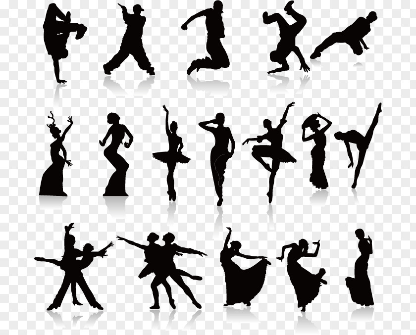 Dance Silhouette Vector Poster PNG
