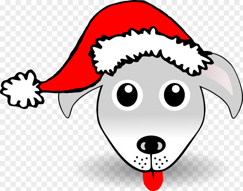 Xmas Cartoon Pics Dog Puppy Santa Claus Christmas Clip Art PNG